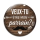 Cabochon Verre - veux tu être mon parrain
