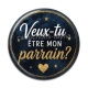 Cabochon Résine - veux tu être mon parrain