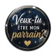 Cabochon Verre - veux tu être mon parrain