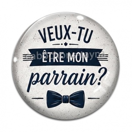 Cabochon Verre - veux tu être mon parrain