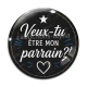Cabochon Verre - veux tu être mon parrain