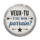 Cabochon Verre - veux tu être mon parrain