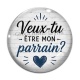 Cabochon Verre - veux tu être mon parrain