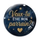 Cabochon Verre - veux tu être mon parrain
