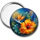Miroir de poche - fleur exotique