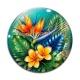 Cabochon Verre - fleur exotique