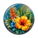 Cabochon Résine - fleur exotique