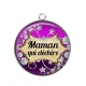 Pendentif Cabochon Argent - maman qui déchire