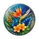 Cabochon Résine - fleur exotique