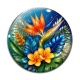 Cabochon Verre - fleur exotique