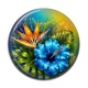 Cabochon Résine - fleur exotique
