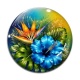 Cabochon Verre - fleur exotique