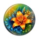 Cabochon Résine - fleur exotique