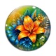 Cabochon Verre - fleur exotique