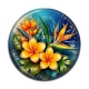 Cabochon Résine - fleur exotique