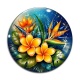 Cabochon Verre - fleur exotique