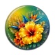 Cabochon Résine - fleur exotique