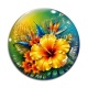 Cabochon Verre - fleur exotique