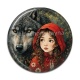 Cabochon Résine - chaperon rouge
