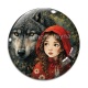 Cabochon Verre - chaperon rouge