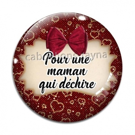 Cabochon Verre - maman qui déchire