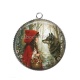 Pendentif Cabochon Argent - chaperon rouge
