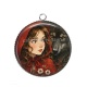 Pendentif Cabochon Argent - chaperon rouge