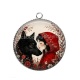 Pendentif Cabochon Argent - chaperon rouge