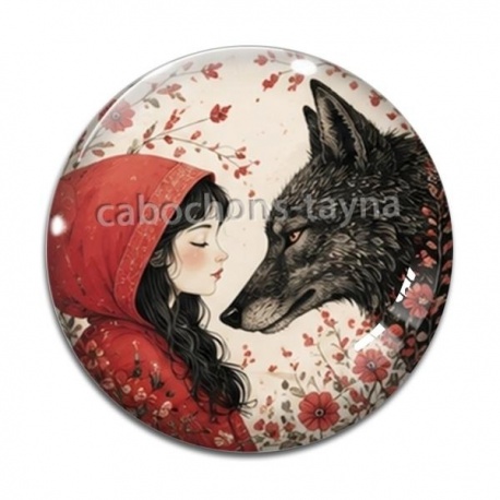 Cabochon Verre - chaperon rouge