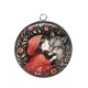 Pendentif Cabochon Argent - chaperon rouge