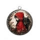 Pendentif Cabochon Argent - chaperon rouge