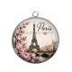 Pendentif Cabochon Argent -  paris