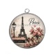 Pendentif Cabochon Argent -  paris
