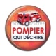 Cabochon Résine - pompier qui déchire