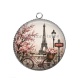 Pendentif Cabochon Argent -  paris