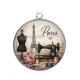 Pendentif Cabochon Argent -  paris