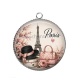 Pendentif Cabochon Argent -  paris