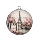 Pendentif Cabochon Argent -  paris