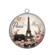 Pendentif Cabochon Argent -  paris