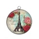 Pendentif Cabochon Argent -  paris