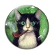 Cabochon Verre - chat