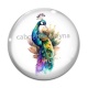 Cabochon Verre - paon