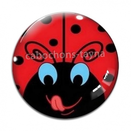 Cabochon Verre - coccinelle