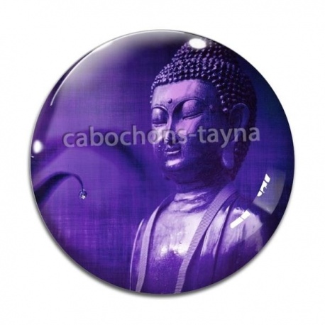 Cabochon Verre - bouddha méditation