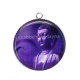 Pendentif Cabochon Argent - bouddha méditation