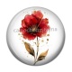Cabochon Résine - coquelicot