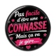 Cabochon Résine - pas facile d'être une connasse mais ça va je gère