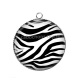Pendentif Cabochon Argent - peau