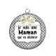 Pendentif Cabochon Argent - maman qui déchire