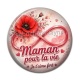 Cabochon Résine - maman pour la vie je t'aime 